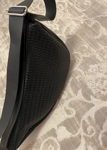 Siyah Deri Kadın Bel Çantası - Görsel 2