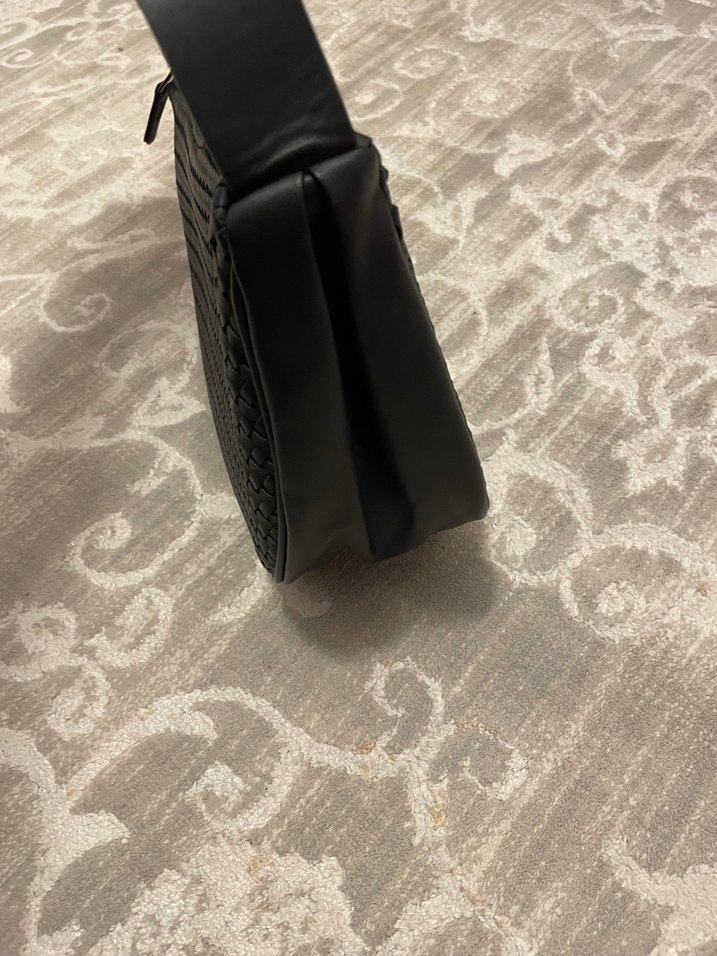 Siyah Deri Kadın Bel Çantası - Görsel 3