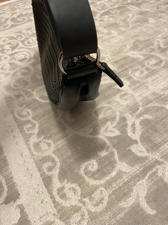 Siyah Deri Kadın Bel Çantası - Görsel 4