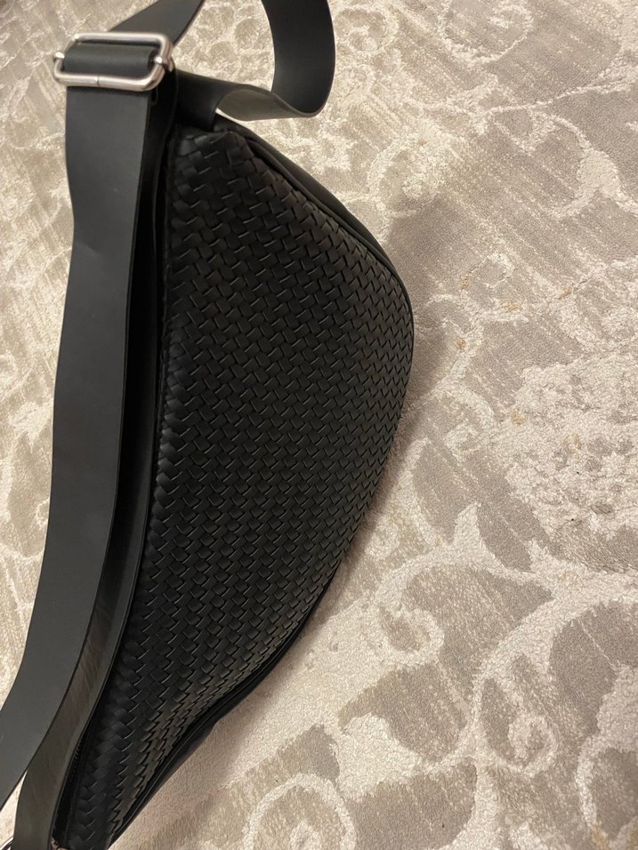 Siyah Deri Kadın Bel Çantası - Görsel 2