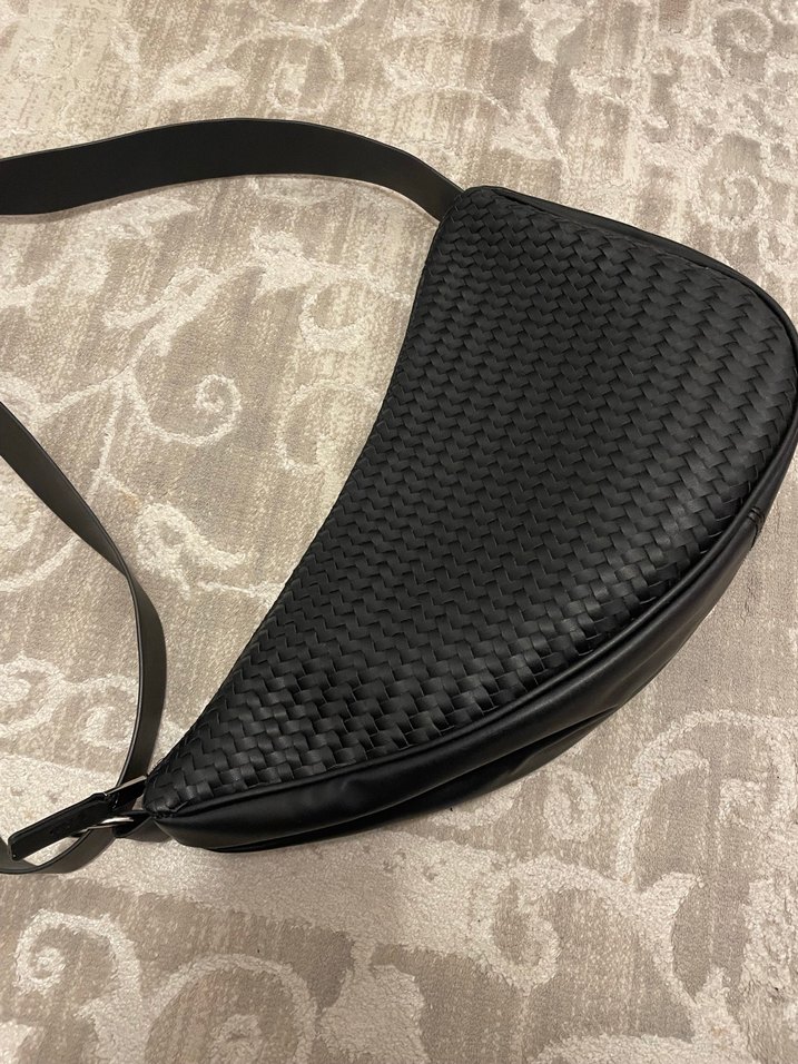 Siyah Deri Kadın Bel Çantası - Görsel 5