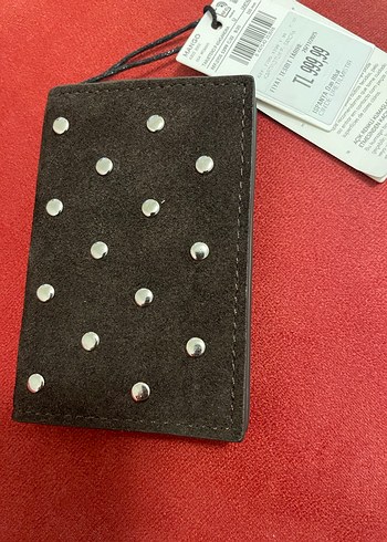 Boncuk Detaylı kahve Süet Kadın Cüzdan - Görsel 4