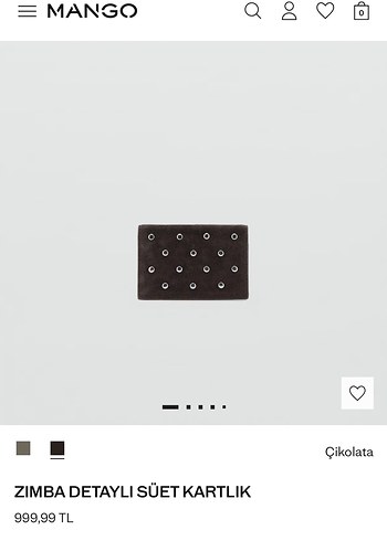 Boncuk Detaylı kahve Süet Kadın Cüzdan - Görsel 2