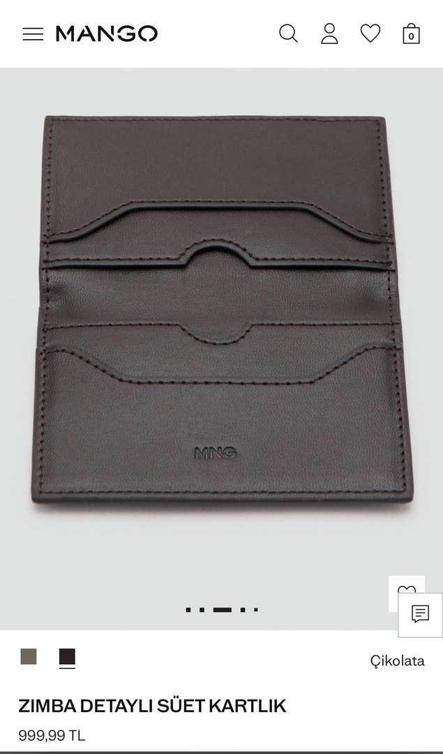 Boncuk Detaylı kahve Süet Kadın Cüzdan - Görsel 3