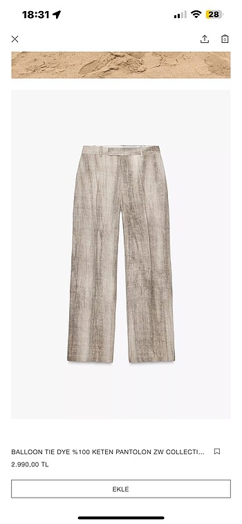 Zara pantolon