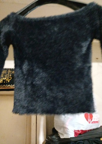 m Beden H&M M BEDEN OMUZ Detaylı Siyah Mini Bluz KAZAK