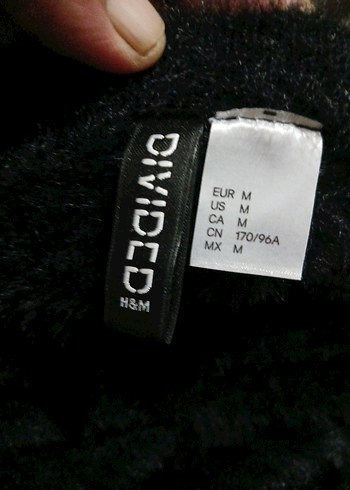 H&M  M BEDEN OMUZ Detaylı Siyah  Mini Bluz KAZAK - Görsel 8