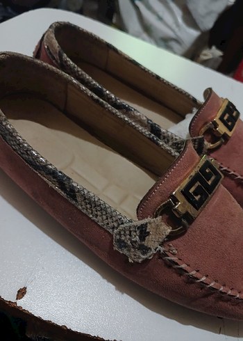 HERMES 36 NO SUNNI  DERI ORTAPEDIK TABAN Süet Tokalı Loafer - Görsel 5