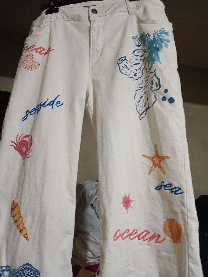 PETER HAHN BAYAN GENİŞ 50 BEDEN PETER PAMUK KETEN HAFİF  KOT - Görsel 2