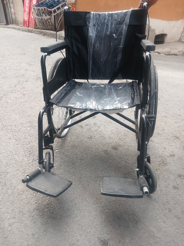 Siyah Gri hasta  Arabası - Görsel 2