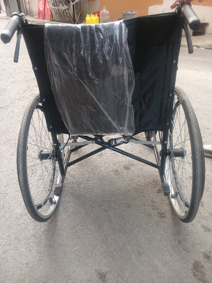 Siyah Gri hasta  Arabası - Görsel 3