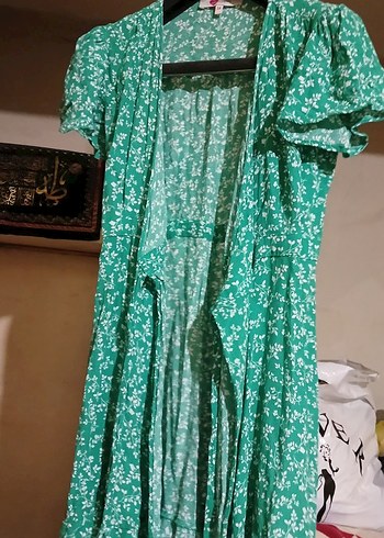 koton  34 beden  viskos renkli bayan   plaj  elbisesi - Görsel 6