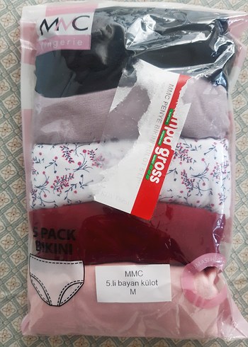 MMC 5'li Baskılı Midi Kadın Çamaşır - Görsel 2