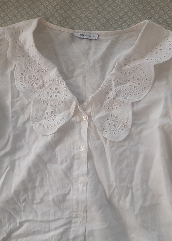 Nakışlı Yaka Detaylı Gömlek - Görsel 3