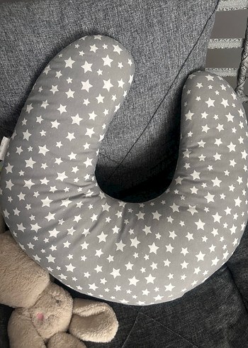 Gri Yıldız Desenli Emzirme ve Hamile Yastığı - Görsel 2