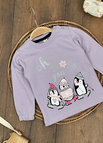 6 Ay Beden çeşitli Renk Kız bebek sweatshirt 6047