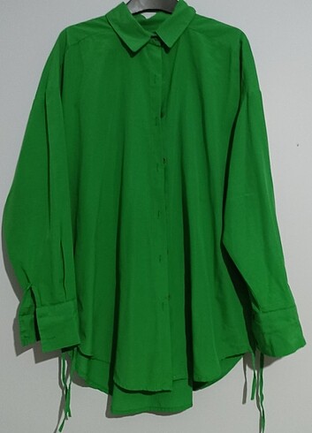 m Beden yeşil Renk Oversize gömlek