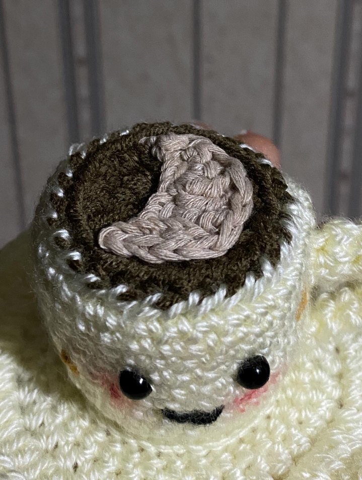 Beyaz Örgü Mini Fincan ve Tabağı - Görsel 2