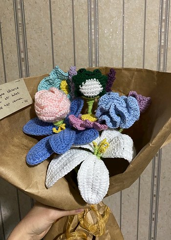 El Yapımı Bohem Çiçek Buketi - Görsel 2