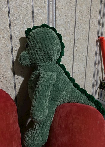  Beden Renk Yeşil Örgü Yumuşak Peluş Dinozor Oyuncak