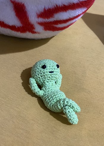 Smiski Yeşil Örgü Peluş Oyuncak - Görsel 3