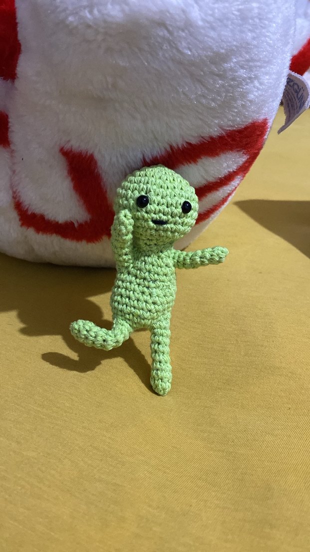 Smiski Yeşil Örgü Peluş Oyuncak - Görsel 2