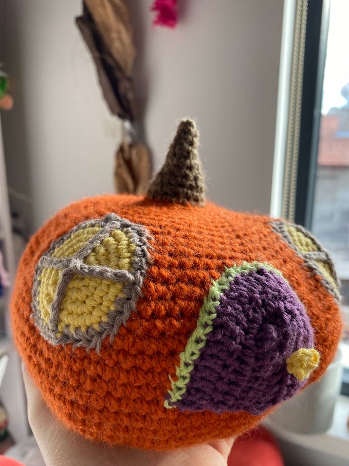 Cadılar Bayramı Örgü Balkabağı Ev - Görsel 5