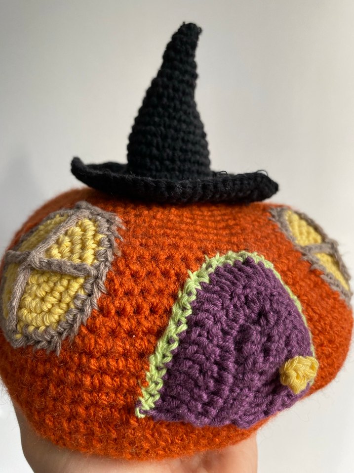 Cadılar Bayramı Örgü Balkabağı Ev - Görsel 2