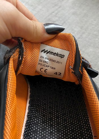 Mekap Turuncu Siyah İş Ayakkabısı - Görsel 6