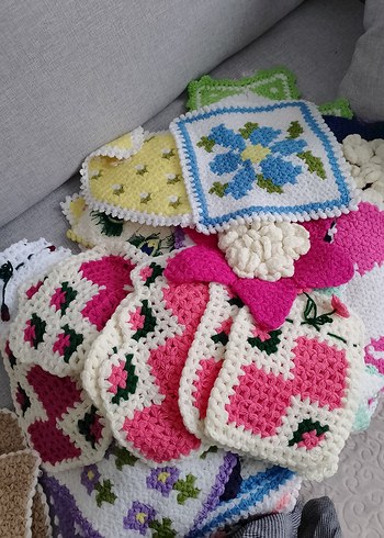 Renkli Örgü cehizlik lifler - Görsel 2