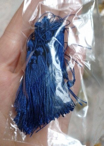 Mavi Bohem Püsküller - Görsel 3