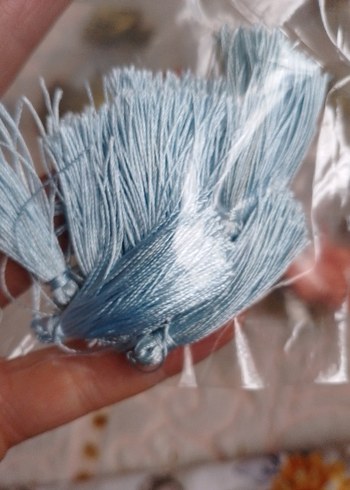 Mavi Bohem Püsküller - Görsel 6