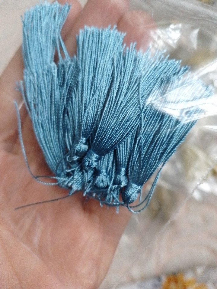 Mavi Bohem Püsküller - Görsel 2