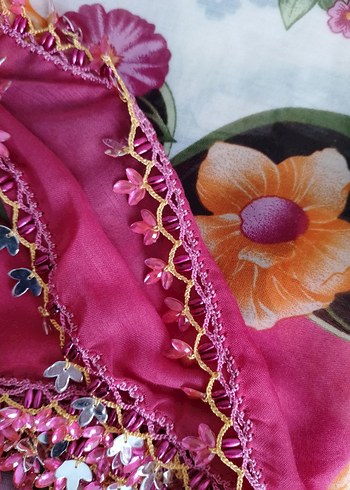 taşlı cehizlik tülbent - Görsel 2