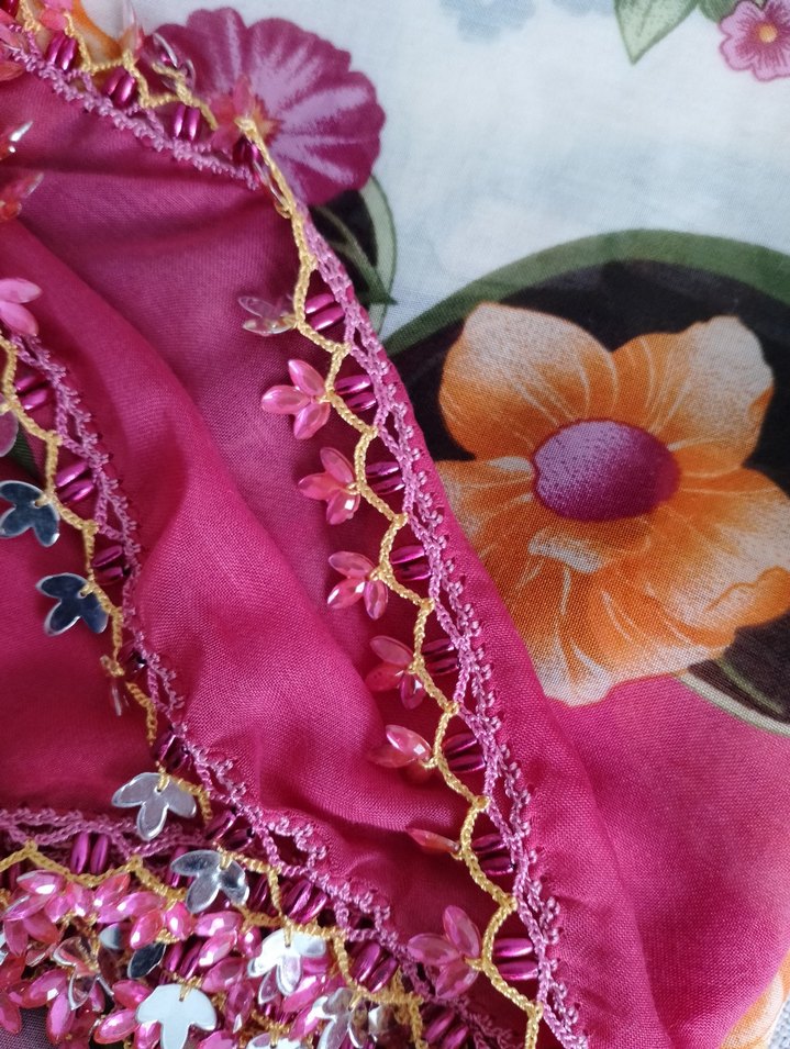 taşlı cehizlik tülbent - Görsel 2