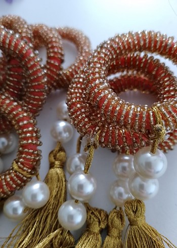 Gold taşlı islenmiş,peçete yüzüğü - Görsel 5