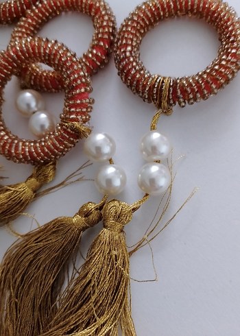 Gold taşlı islenmiş,peçete yüzüğü - Görsel 6