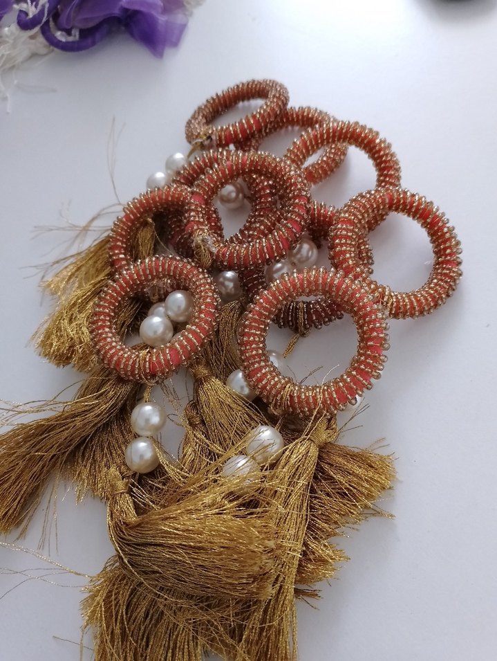 Gold taşlı islenmiş,peçete yüzüğü - Görsel 4