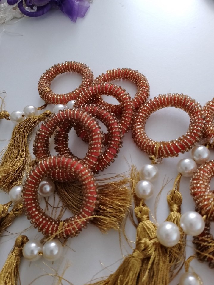 Gold taşlı islenmiş,peçete yüzüğü - Görsel 2