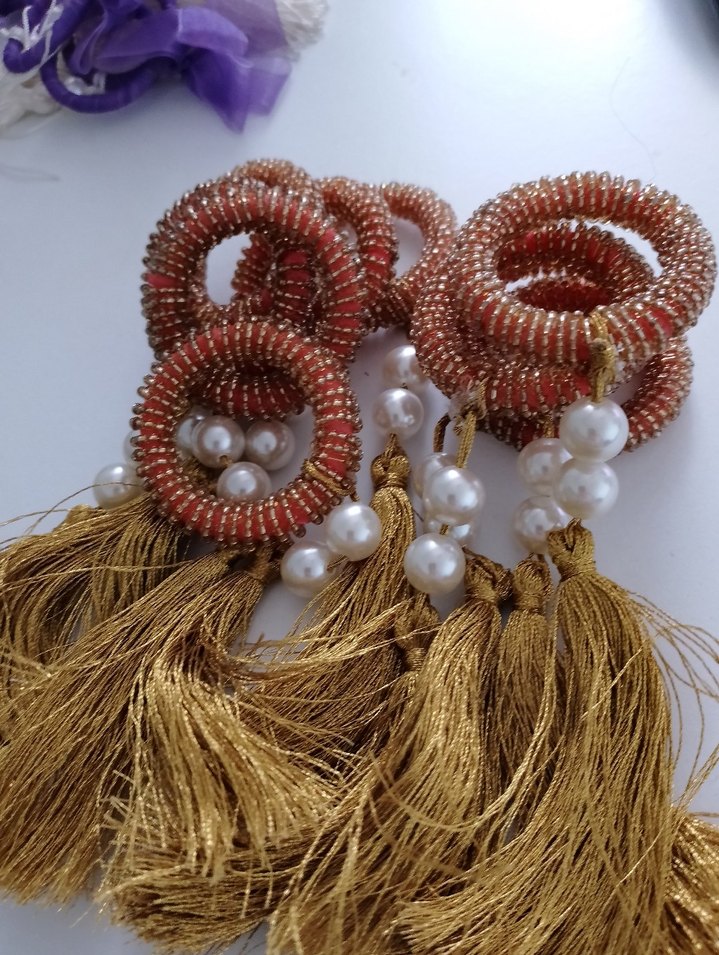 Gold taşlı islenmiş,peçete yüzüğü - Görsel 3