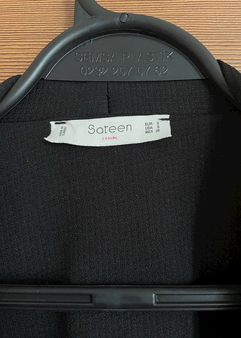 s Beden Kadın Siyah Kısa Kollu Ofis Blazer