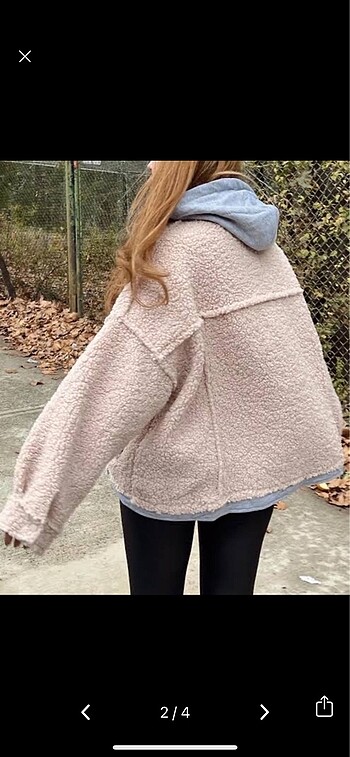 oversize peluş ceket