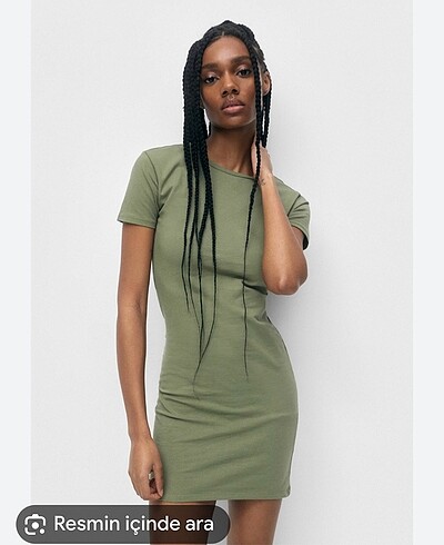 Etiketli pull and bear elbise