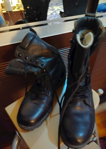 Siyah Deri GORE-TEX® Tokalı Erkek Bot - Görsel 4