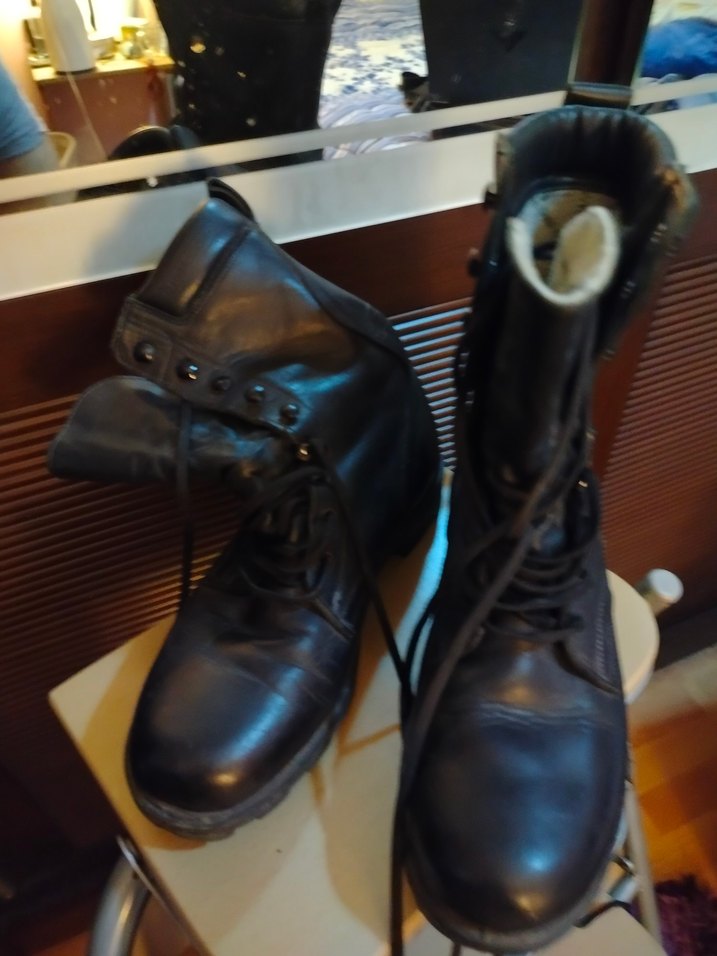 Siyah Deri GORE-TEX® Tokalı Erkek Bot - Görsel 4