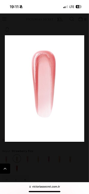  Beden pembe Renk Victoria Secret Strawberry fizz lipgloss