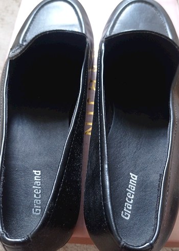 Siyah Tokalı Kadın ayakkabı Loafer ithal ürün
