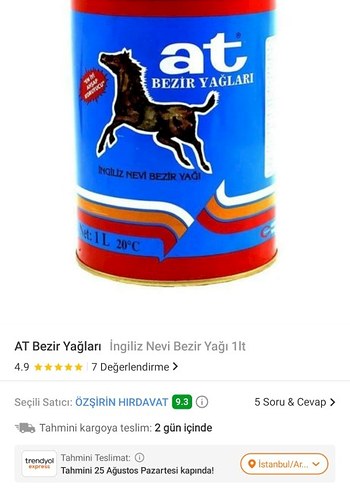 İngiliz Nevi At Bezir Yağı Konservesi - Görsel 3