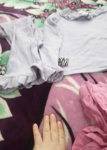 Kız Çocuk Gri Boğazlı Fırfırlı Kazak ve tayt takım - Görsel 6