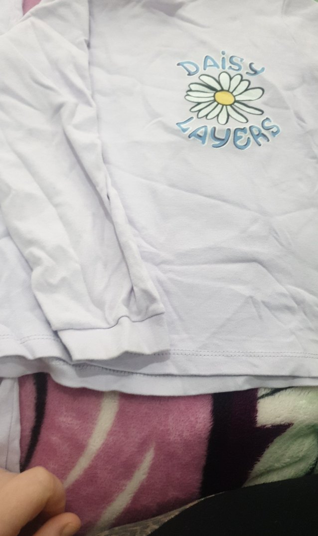 mor renk çiçekli pijama takımı. - Görsel 2